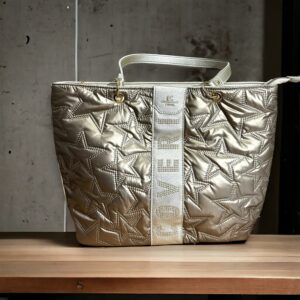 Borsa Shopper Enrico Coveri Champagne Metal