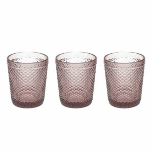 Tognana - Set 3 bicchieri da 300 ml ciclamino linea Diamante rosa