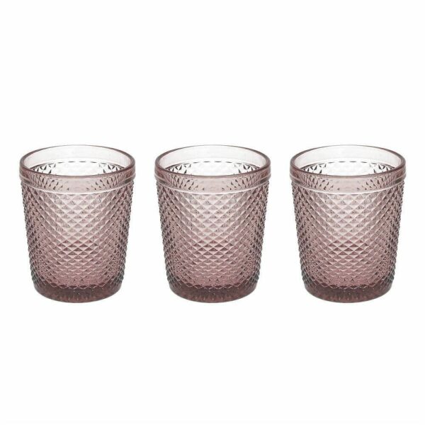 Tognana - Set 3 bicchieri da 300 ml ciclamino linea Diamante rosa