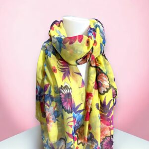 Foulard sciarpa donna Gian Marco Venturi a fantasia Giallo 66025